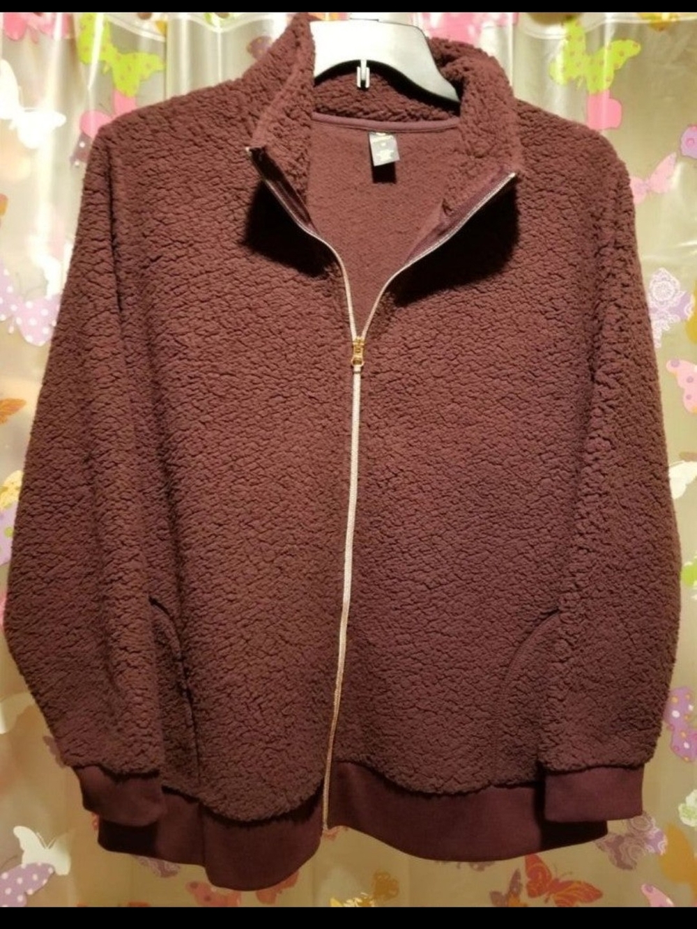SZ 1 X SHERPA ZIP UP SWEATER.